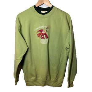 Vintage Christmas Sweatshirt Snowman M&C Sportswear size M Holiday Crewneck